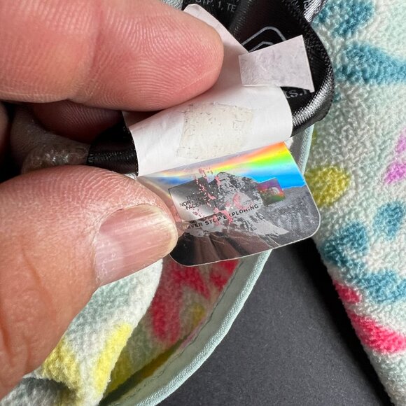 The North Face Sweatshirt Kids Girls 4 Green Floral Faded Fleece Full Zip Hoodie - Picture 8 of 15